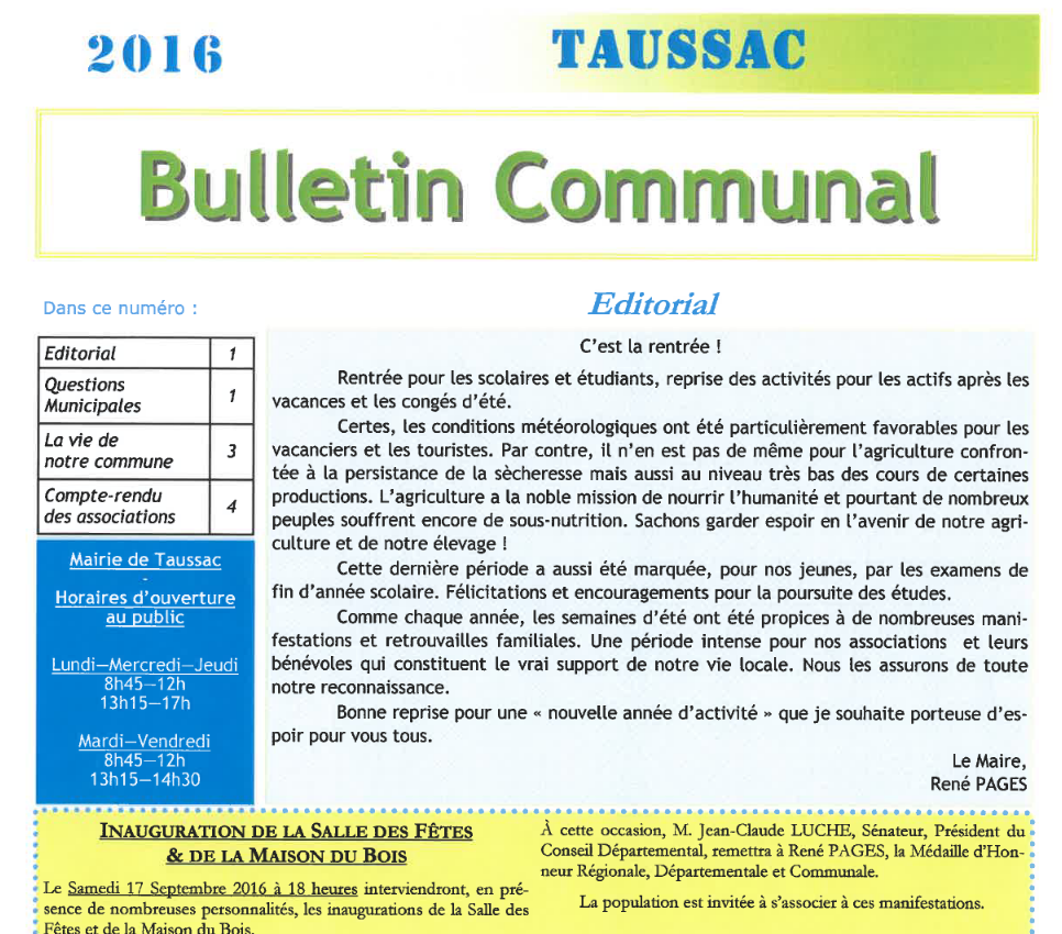 Bulletin communal