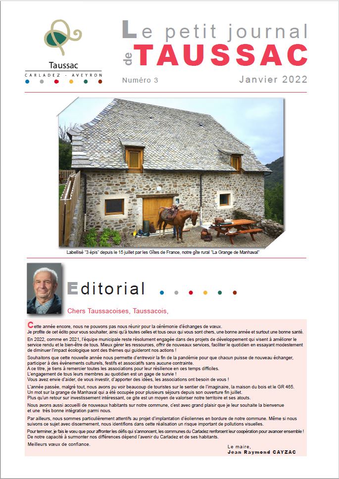 Le Petit Journal n°3 - Janvier 2022.