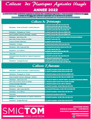 Collecte des plastiques agricoles usagés pour l'année 2022.