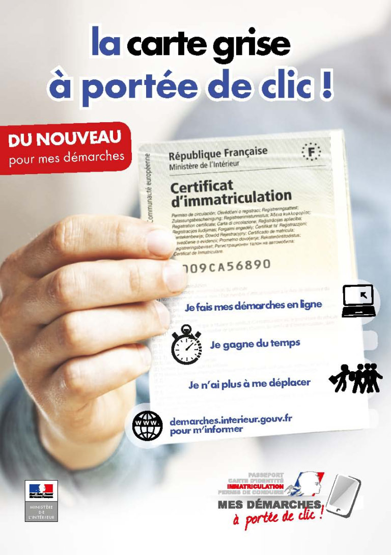 Certificat d'immatriculation 2022